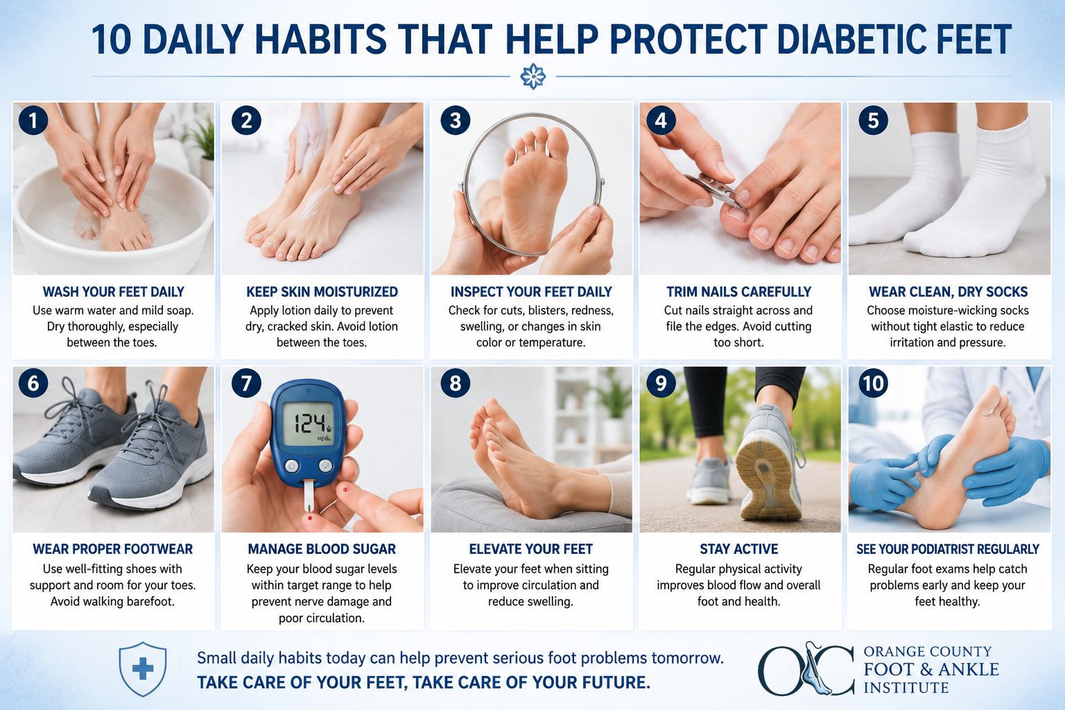 Feet Daily 10 Daily Habits That Help Protect Diabetic Feet | Orange County Foot ...